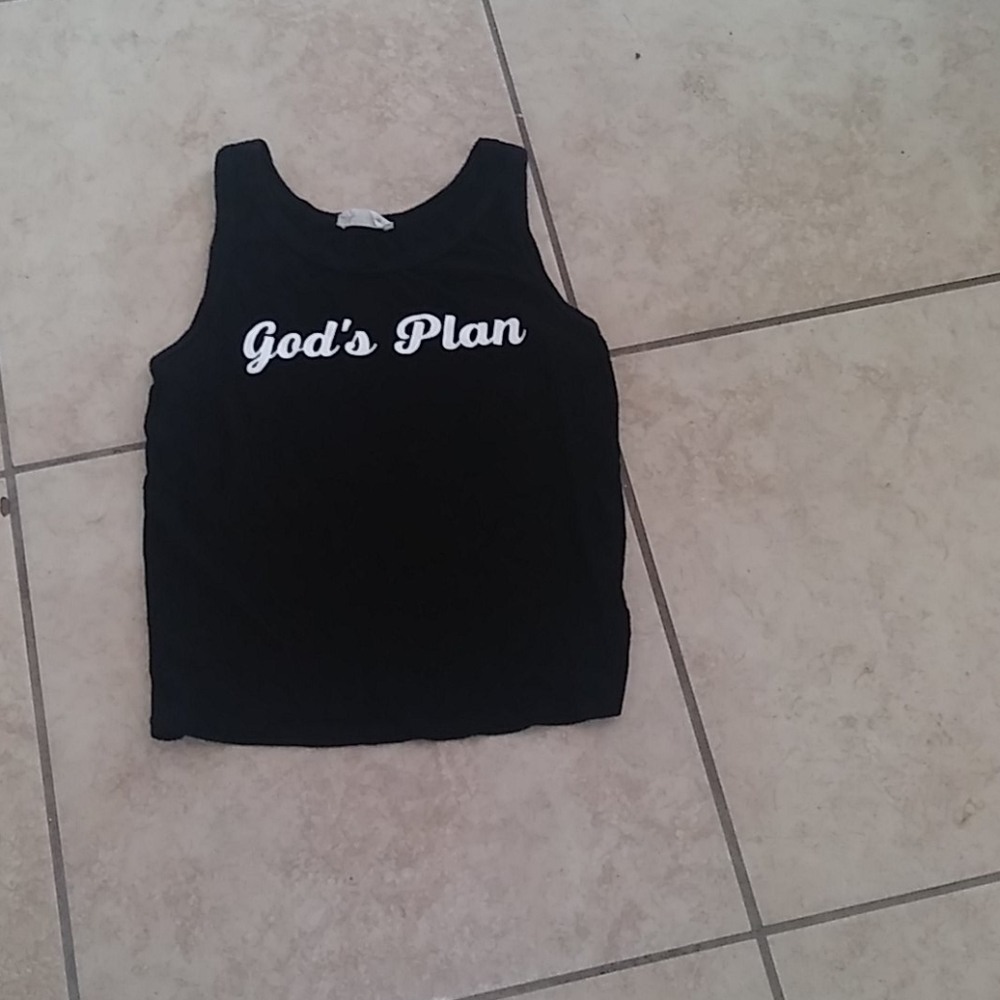 Black gods plan crop top